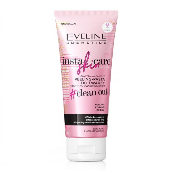 Eveline Cosmetics Insta Skin Care oczyszczający peeling-pasta do twarzy przeciw zaskórnikom 75ml