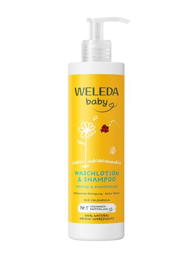 Weleda Baby szampon i płyn do mycia ciała z nagietkiem lekarskim 400ml