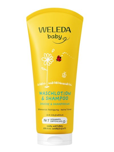 Weleda Baby szampon i płyn do mycia ciała z nagietkiem lekarskim 200ml