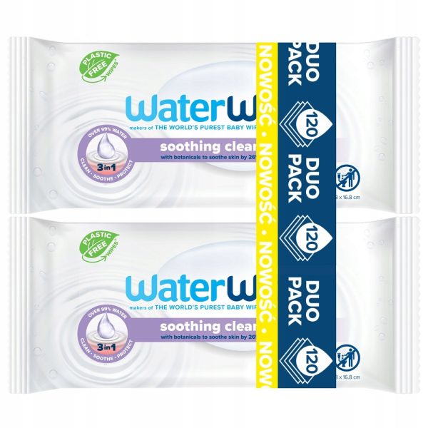 WaterWipes BIO chusteczki nawilżane dla dzieci z ekstraktem z lawendy 2x60szt.
