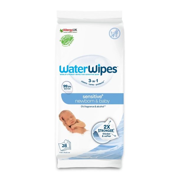 WaterWipes Sensitive+ Noworodek i Niemowlę chusteczki nawilżane 28szt.