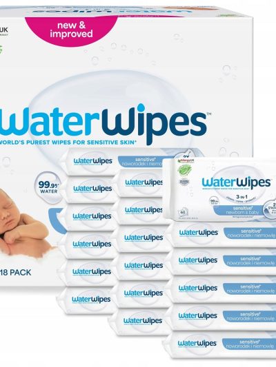 WaterWipes Sensitive+ Noworodek i Niemowlę chusteczki nawilżane 18x60szt.