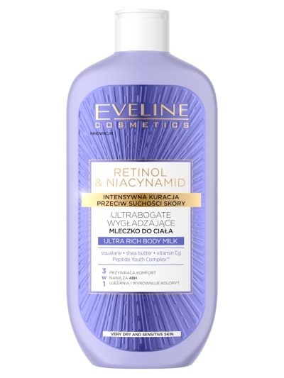 Eveline Cosmetics Retinol&Niacynamid ultrabogate wygładzające mleczko do ciała 350ml