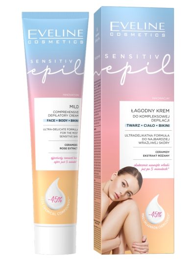 Eveline Cosmetics Sensitive Epil łagodny krem do kompleksowej depilacji 125ml