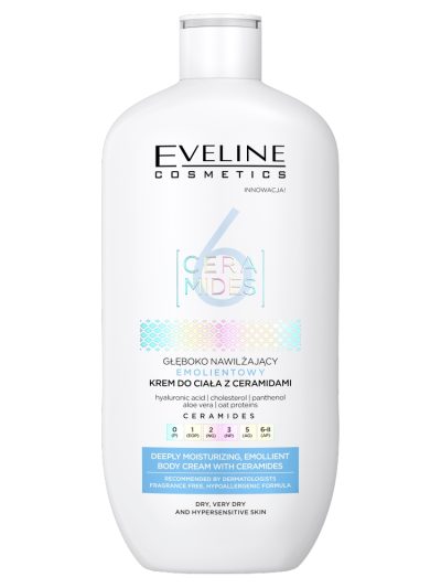 Eveline Cosmetics 6 Ceramides głęboko nawilżający emolientowy krem do ciała 350ml