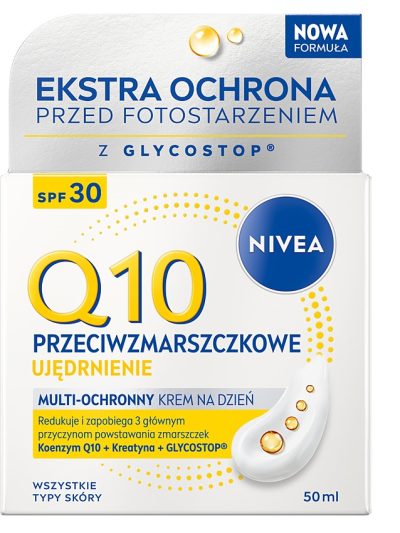 Nivea Q10 Przeciwzmarszczkowe Ujędrnienie krem na dzień SPF30 50ml
