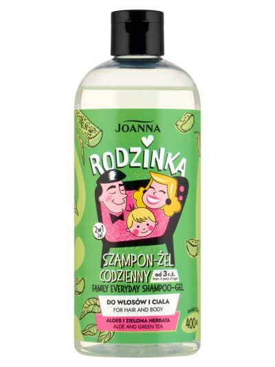 Joanna Rodzinka szampon-żel codzienny aloes i zielona herbata 400ml