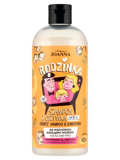 Joanna Rodzinka szampon z odżywką prowitamina B5 i bawełna 400ml