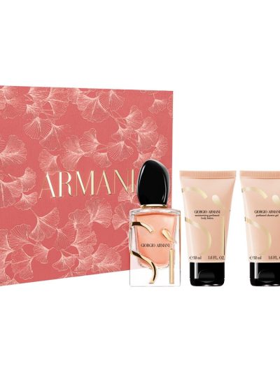 Giorgio Armani Si Intense zestaw woda perfumowana spray 50ml + balsam do ciała 50ml + żel pod prysznic 50ml