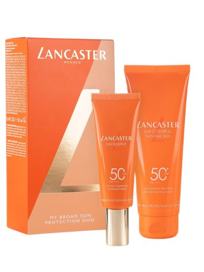 Lancaster Sun Care zestaw łagodzący balsam do ciała SPF50 125ml + kojąca emulsja do twarzy SPF50 50ml