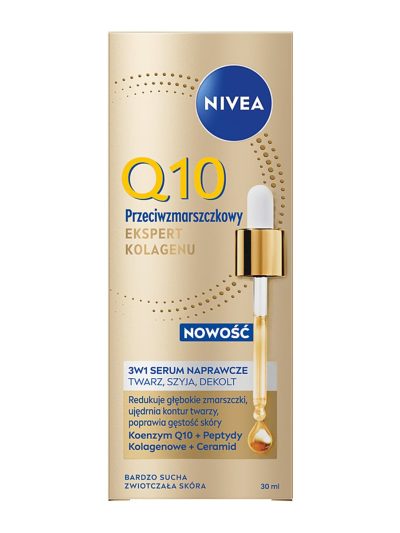 Nivea Q10 Przeciwzmarszczkowy Ekspert Kolagenu serum naprawcze 3w1 30ml