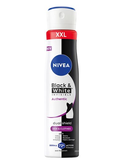 Nivea Black&White Invisible Authentic antyperspirant spray 250ml