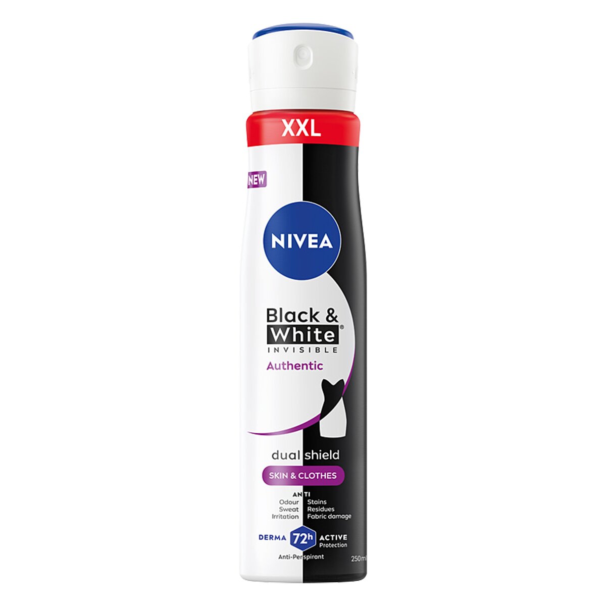 Nivea Nivea Black&White Invisible Authentic antyperspirant spray 250ml