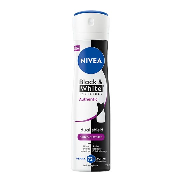 Nivea Black&White Invisible Authentic antyperspirant spray 150ml