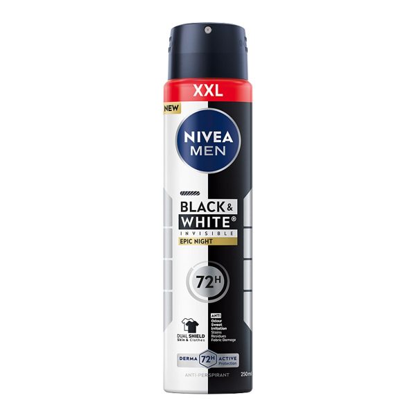 Nivea Men Black & White Invisible Epic Night antyperspirant spray 250ml