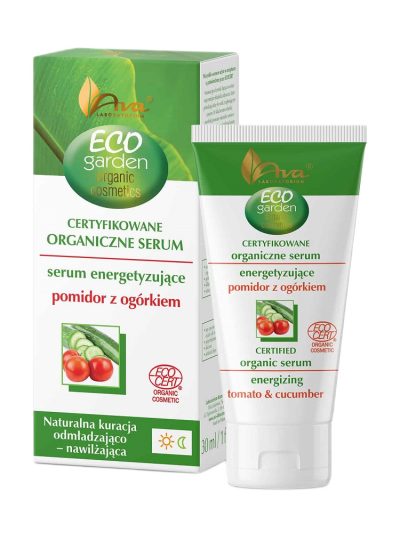 Ava Laboratorium Eco Garden certyfikowane organiczne serum odmładzające pomidor z ogórkiem 35+ 30ml