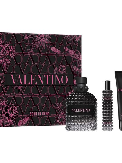 Valentino Uomo Born in Roma zestaw woda toaletowa spray 100ml + żel pod prysznic 75ml + woda toaletowa spray 15ml