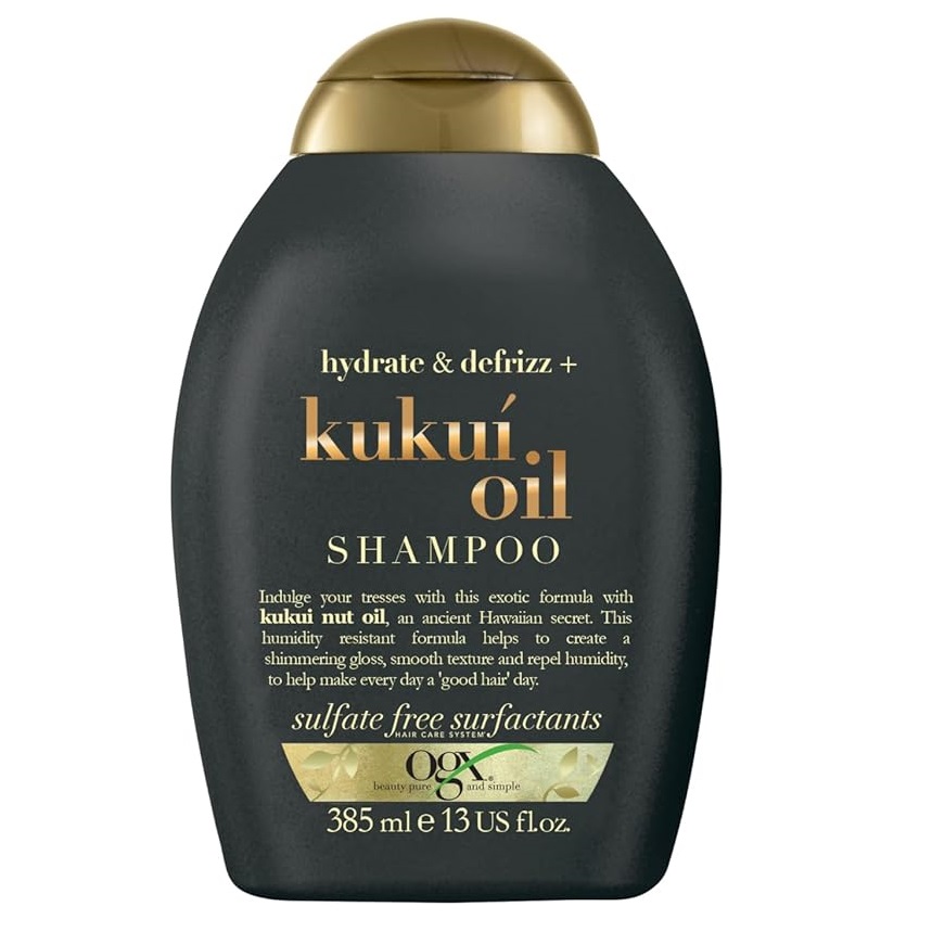 OGX OGX Hydrate & Defrizz + Kukui Oil Shampoo szampon nawilżający z olejkiem z orzechów kukui 385ml — Składniki i ocena