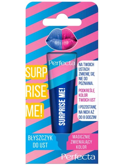 Perfecta Surprise Me! błyszczyk do ust magicznie zmieniający kolor Blue 10g