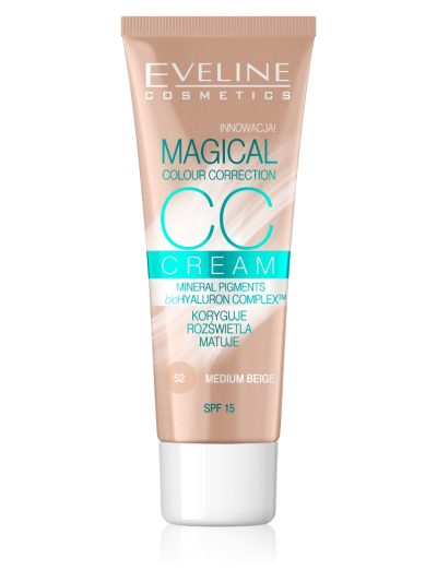 Eveline Cosmetics Magical Colour Correction CC multifunkcyjny podkład 52 Medium Beige 30ml