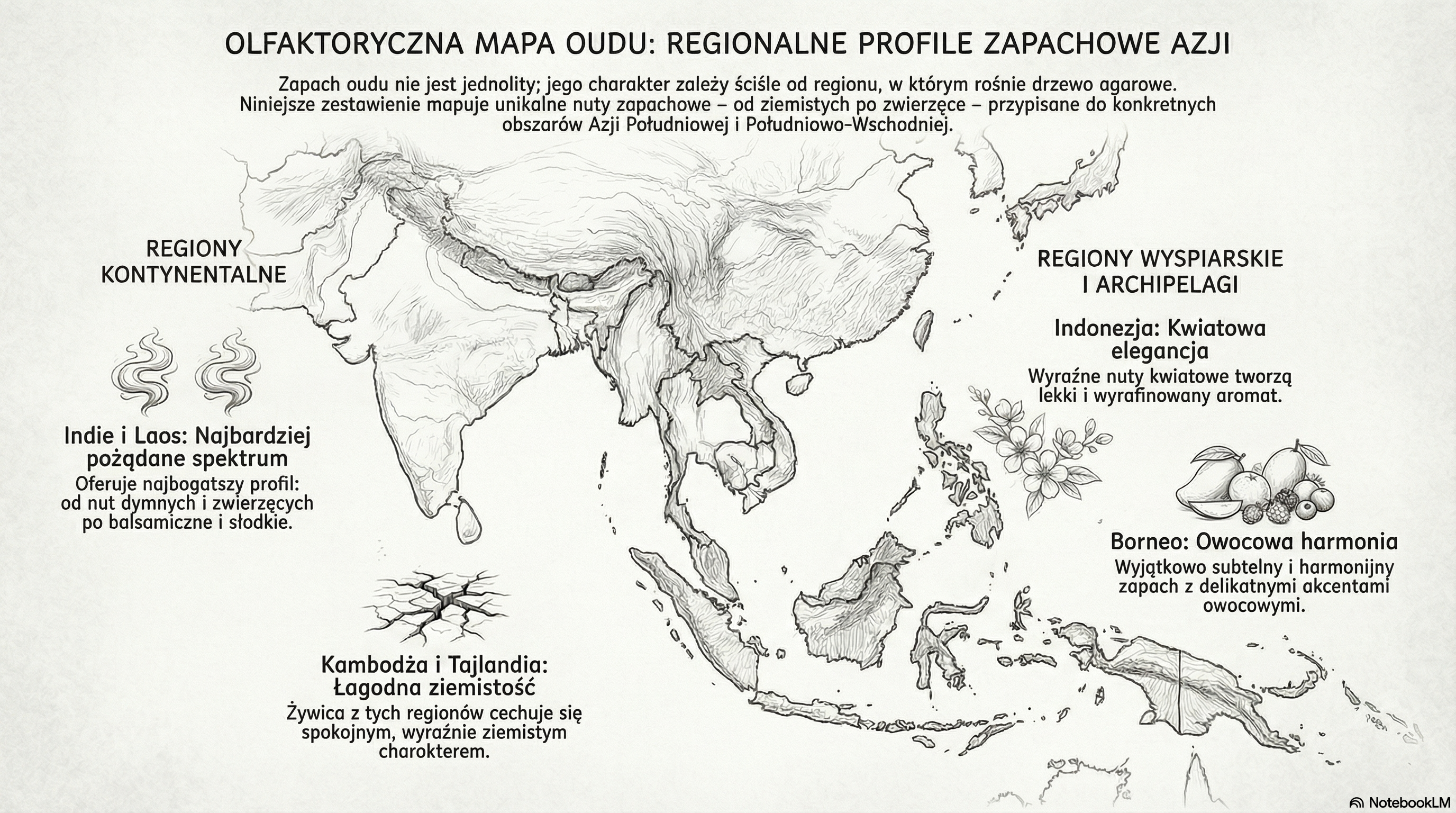 Olfaktoryczna mapa oudu - infografika