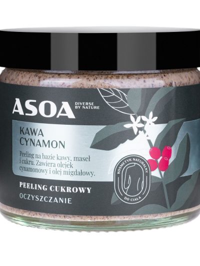 Asoa Peeling cukrowy Kawa-Cynamon 250ml