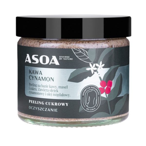 Asoa Peeling cukrowy Kawa-Cynamon 250ml