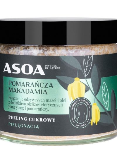 Asoa Peeling cukrowy Pomarańcza-Macadamia 250ml