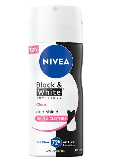 Nivea Black & White Invisible Clear antyperspirant spray 100ml