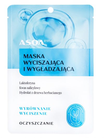Asoa Maska w płachcie wyciszająca i wygładzająca 30g