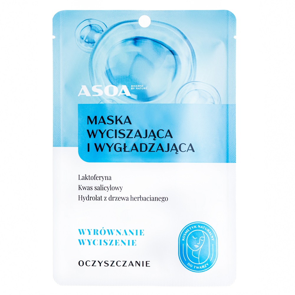 Asoa Asoa Maska w płachcie wyciszająca i wygładzająca 30g