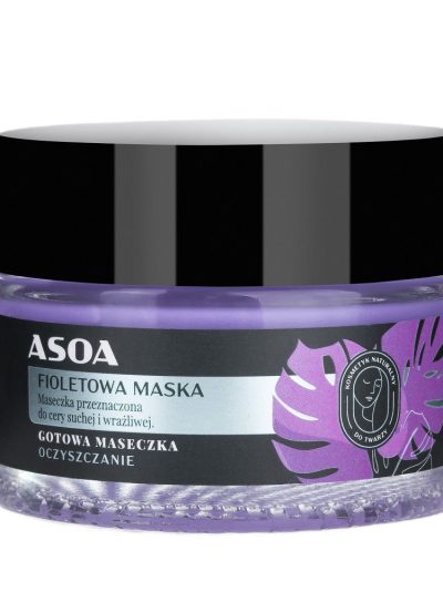 Asoa Gotowa maseczka do twarzy Fioletowa Glinka 50ml