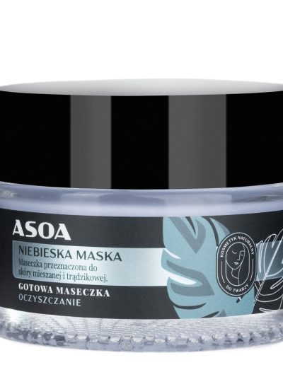 Asoa Gotowa maseczka do twarzy Niebieska Glinka 50ml