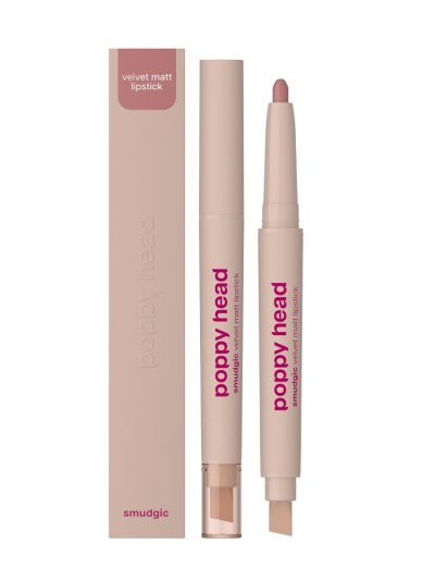 Poppy Head Smudgic matowa pomadka w kredce 04 Bare Illusion 0.85g