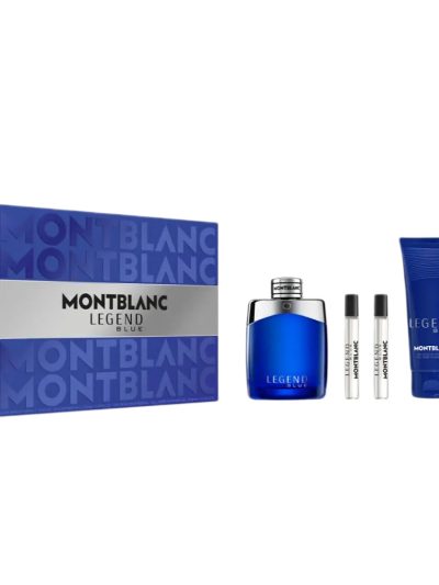 Mont Blanc Legend Blue zestaw woda perfumowana spray 100ml + woda perfumowana 7.5ml + woda perfumowana spray 7.5ml + żel pod prysznic 100ml