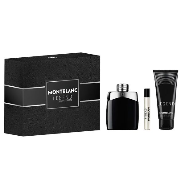 Mont Blanc Legend zestaw woda toaletowa spray 100ml + woda toaletowa spray 7.5ml + żel pod prysznic 100ml