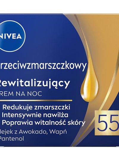 Nivea Przeciwzmarszczkowy + Rewitalizujący krem na noc 55+ 50ml
