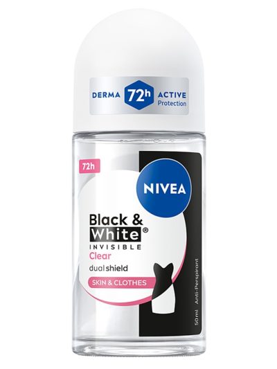 Nivea Black & White Invisible Clear antyperspirant w kulce 50ml