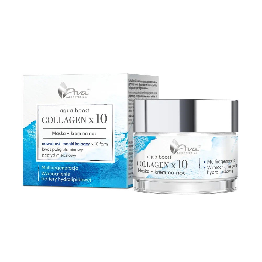 Ava Laboratorium Ava Laboratorium Aqua Boost Collagen x10 maska-krem na noc 50ml — Składniki i ocena