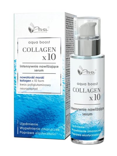 Ava Laboratorium Aqua Boost Collagen x10 intensywnie nawilżające serum 30ml