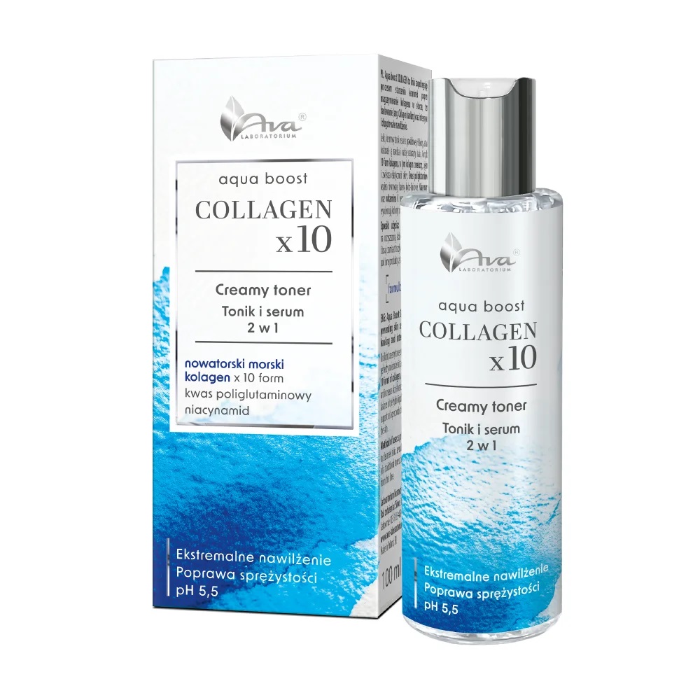 Ava Ava Laboratorium Aqua Boost Collagen x10 Tonikum und serum 2w1 100ml — Inhaltsstoffe und Bewertung