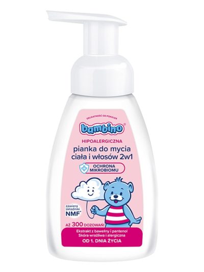 Bambino Hipoalergiczna pianka do mycia ciała i włosów 2w1 250ml