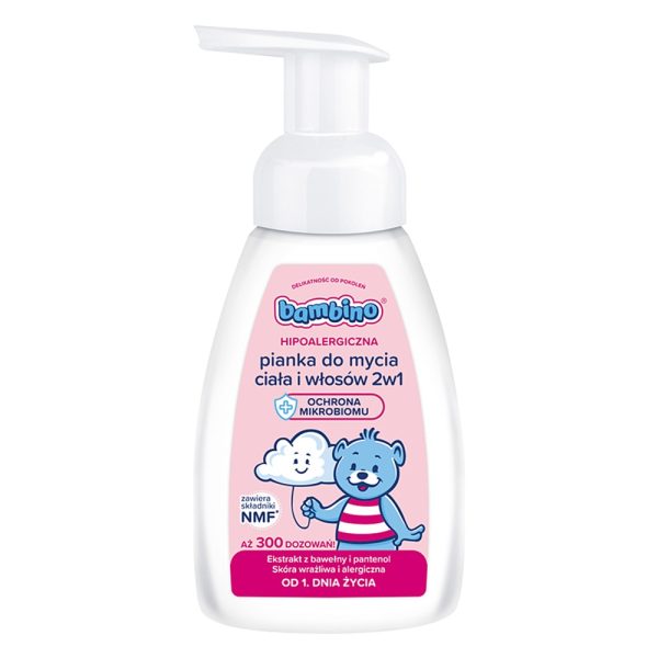 Bambino Hipoalergiczna pianka do mycia ciała i włosów 2w1 250ml