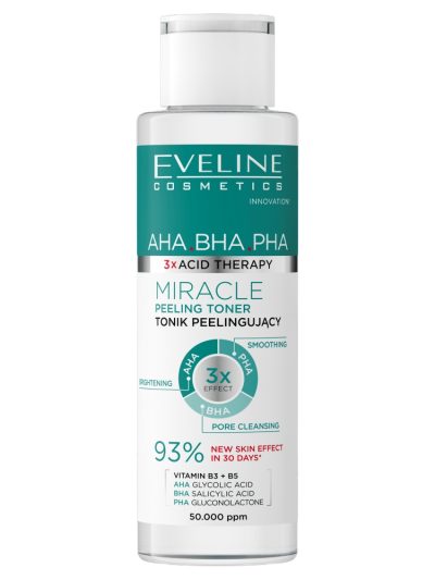 Eveline Cosmetics 3 x Acid Therapy tonik peelingujący 110ml