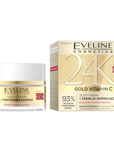 Eveline Cosmetics 24K Gold Vitamin C złoty krem + esencja napinająca 60+ 50ml