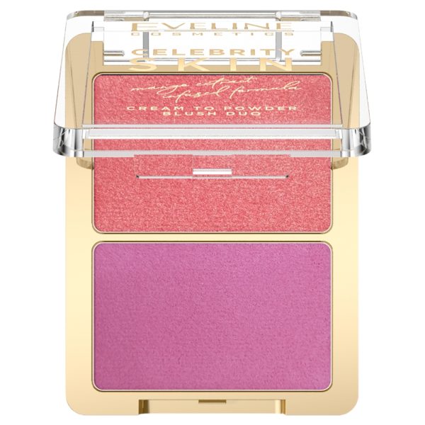 Eveline Cosmetics Celebrity Skin duet kremowych róży do policzków 02 Sunset Flush 8g