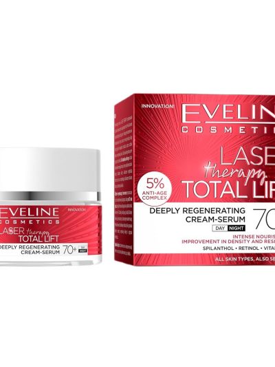Eveline Cosmetics Laser Therapy Total Lift głęboko regenerujący krem-serum 70+ 50ml