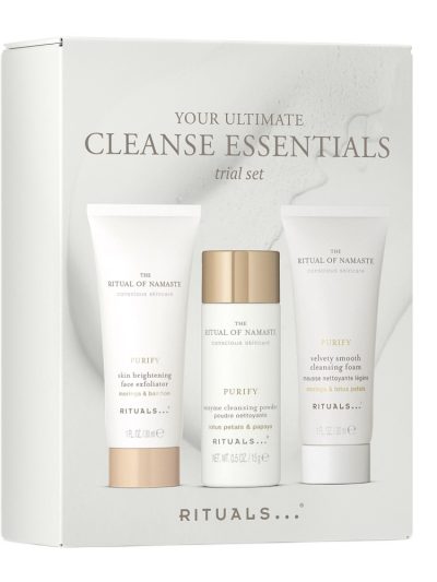 Rituals Your Ultimate Cleanse Essentials zestaw rozjaśniający peeling 30ml + pianka oczyszczająca 30ml + puder oczyszczający 15g