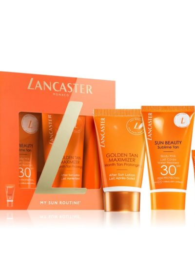 Lancaster My Sun Routine zestaw balsam do ciała SPF30 50ml + balsam po opalaniu 50ml + krem do twarzy SPF30 3ml