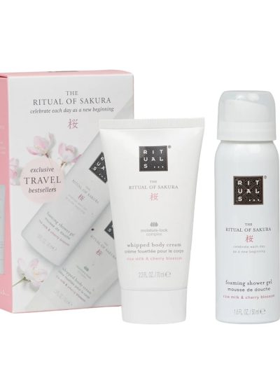 Rituals The Ritual of Sakura zestaw pianka pod prysznic w żelu 50ml + krem do ciała 70ml